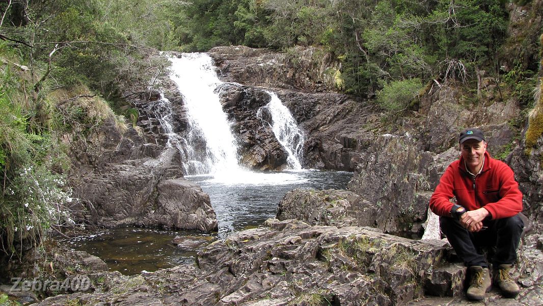 28-Laurie relaxes at Arm Falls before heading home on the ferry.JPG
